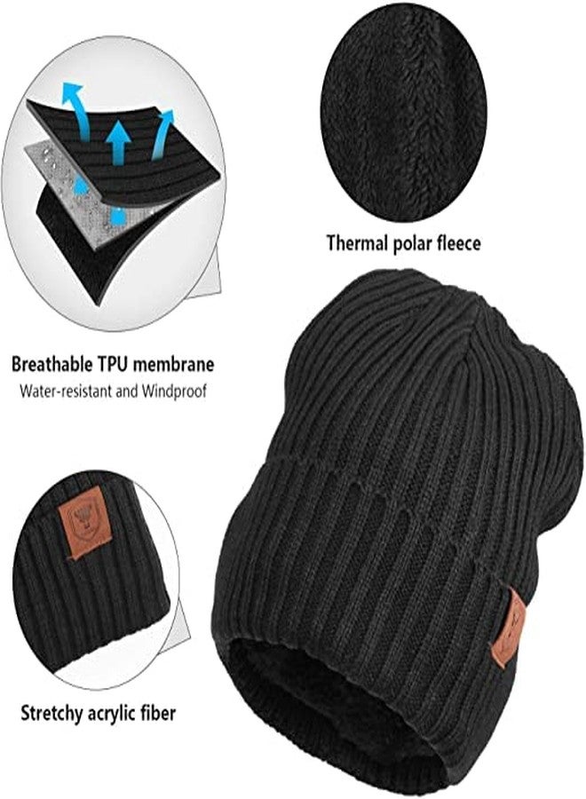 NTGS Knit Beanie Winter Hat, Thermal Thick Polar Fleece Snow Skull Cap for Men and Women Free Size Shade -E - Image 4
