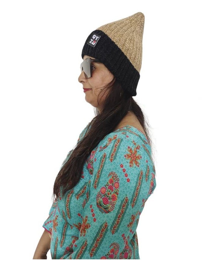NTGS Knit Beanie Winter Hat, Thermal Thick Polar Fleece Snow Skull Cap for Men and Women Free Size Shade -E - Image 2