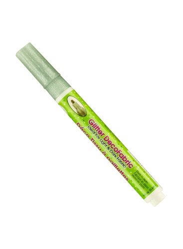 Uchida 222-C-GSLV Marvy Deco Fabric Fine Point Tip Glitter Marker, Silver - Image 2