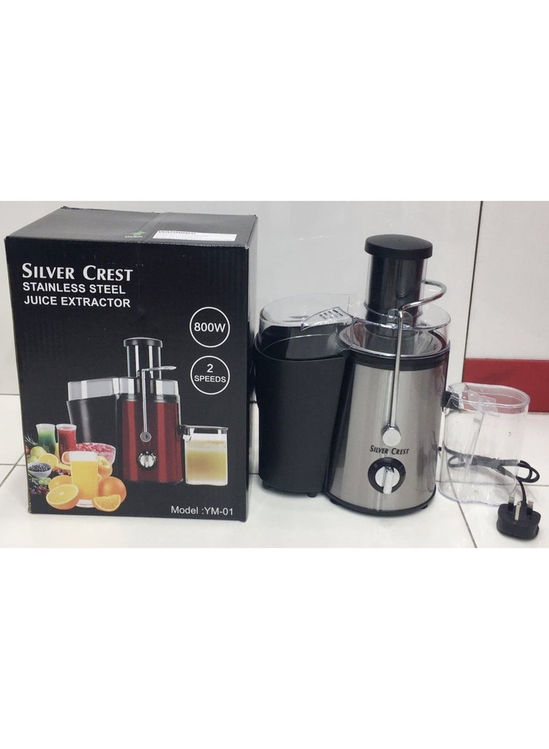 SILVER CREST خلاط ميني محمول، عصارة بطيئة ذات جودة تجارية ثقيلة، عصارة مركزية بسرعات متعددة، آلة عصير فواكه كهربائية سهلة الغسل - Image 4