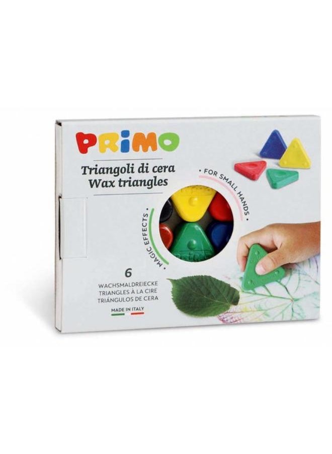 PRIMO Pack Of 6 Triangular Wax Crayons  - Image 1