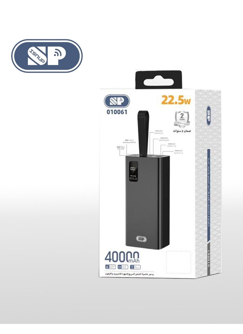 SP - Power Bank 40000 (PD 22.5W + 4 USB) with screen - Image 1