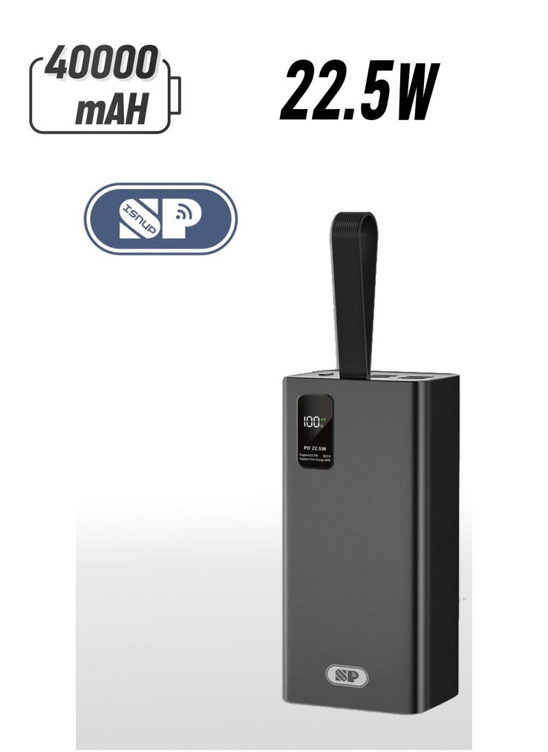 SP - Power Bank 40000 (PD 22.5W + 4 USB) with screen - Image 1