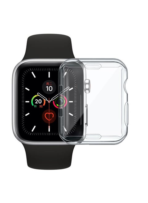 For Apple Watch 34567 Generation Transparent All-inclusive Case Iwatch Protective Case TPU Silicone Transparent Watch Case-Color:Transparent Full Package-Exterior Dimension:41MM