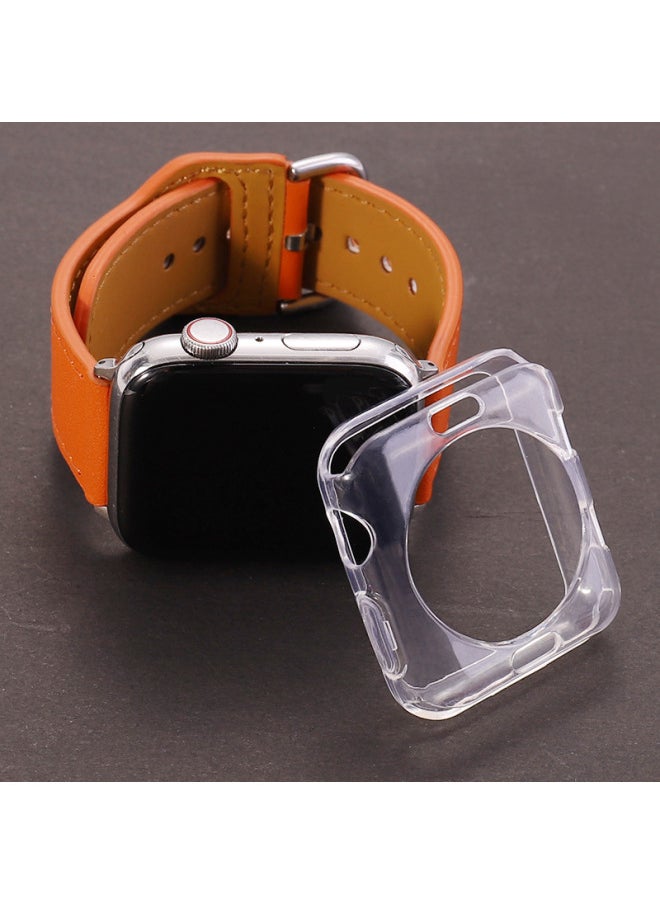 For Apple Watch 34567 Generation Transparent All-inclusive Case Iwatch Protective Case TPU Silicone Transparent Watch Case-Color:Transparent Full Package-Exterior Dimension:41MM