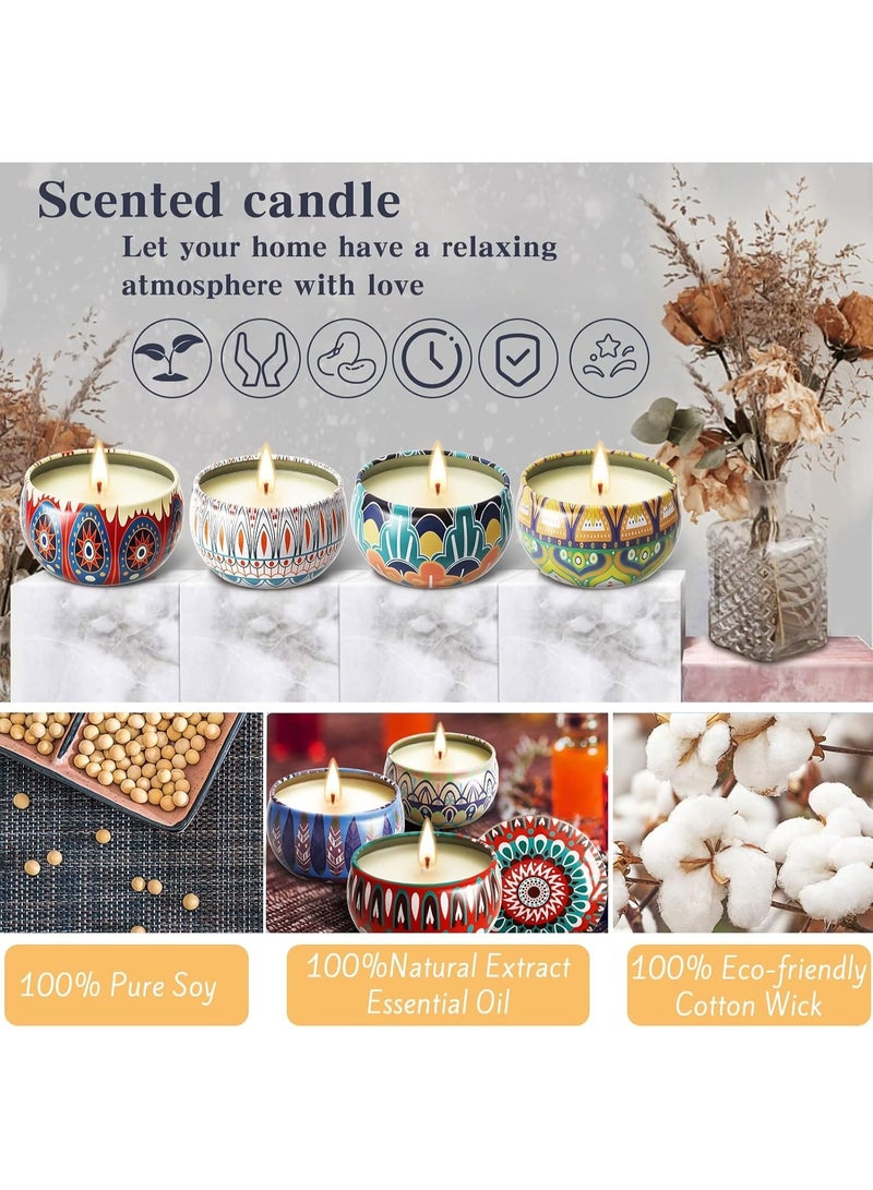 12PCS Natural Soy Wax Scented Candle Gift Set – Luxury Aromatic Candles with Multiple Fragrances, Smokeless Long Burning 16–18 Hours per Candle in Reusable Metal Tins, Perfect for Home Décor, Relaxation, Bath, Yoga, Meditation, Weddings, Birthdays & Mother's Day Gifts - Image 3