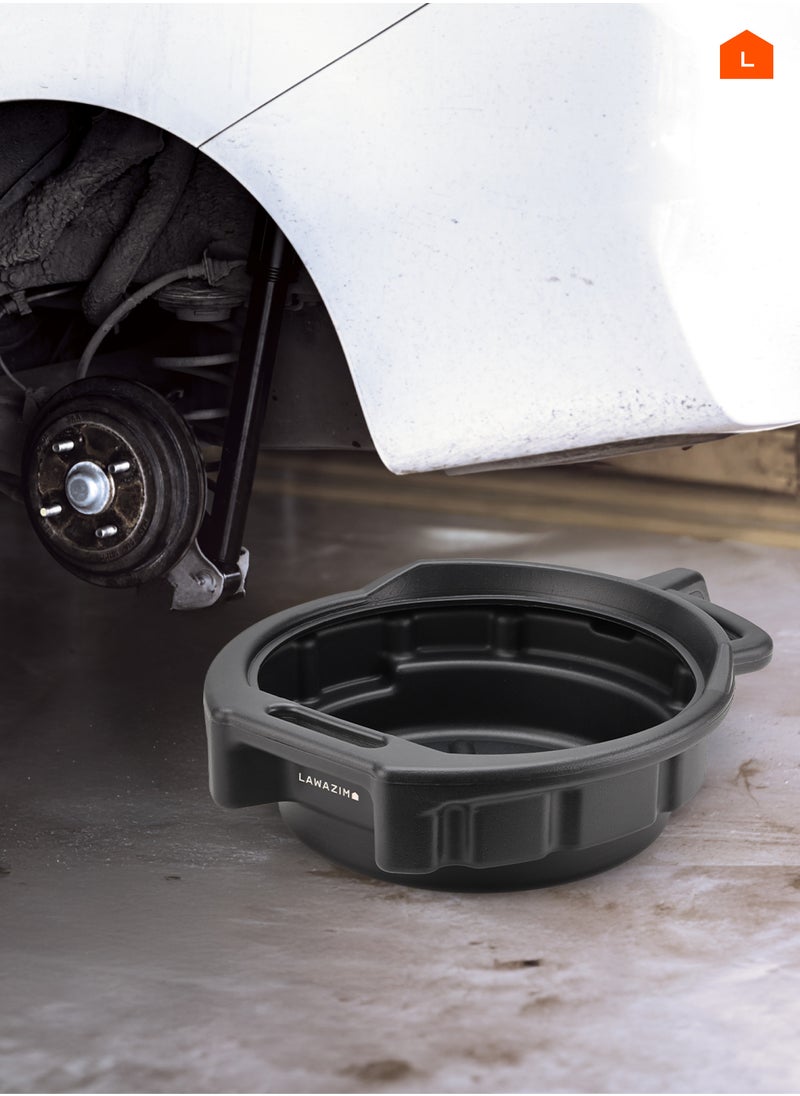 LAWAZIM Oil Drain Pan -8L- Durable Spill-Resistant Automotive Oil Change Pan with Leak-Proof Design and Wide Base Car Maintenance, Engine Fluid Disposal, and DIY Oil Changes in Home Garage or Workshop  - Image 5