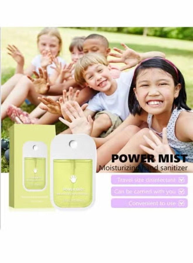 45ml Power Mist Hydrating Hand Sanitizer Spray, Gentle Moisturizing Quick Dry Disinfect Hand Spray, Yellow Portable Travel Size - Image 5