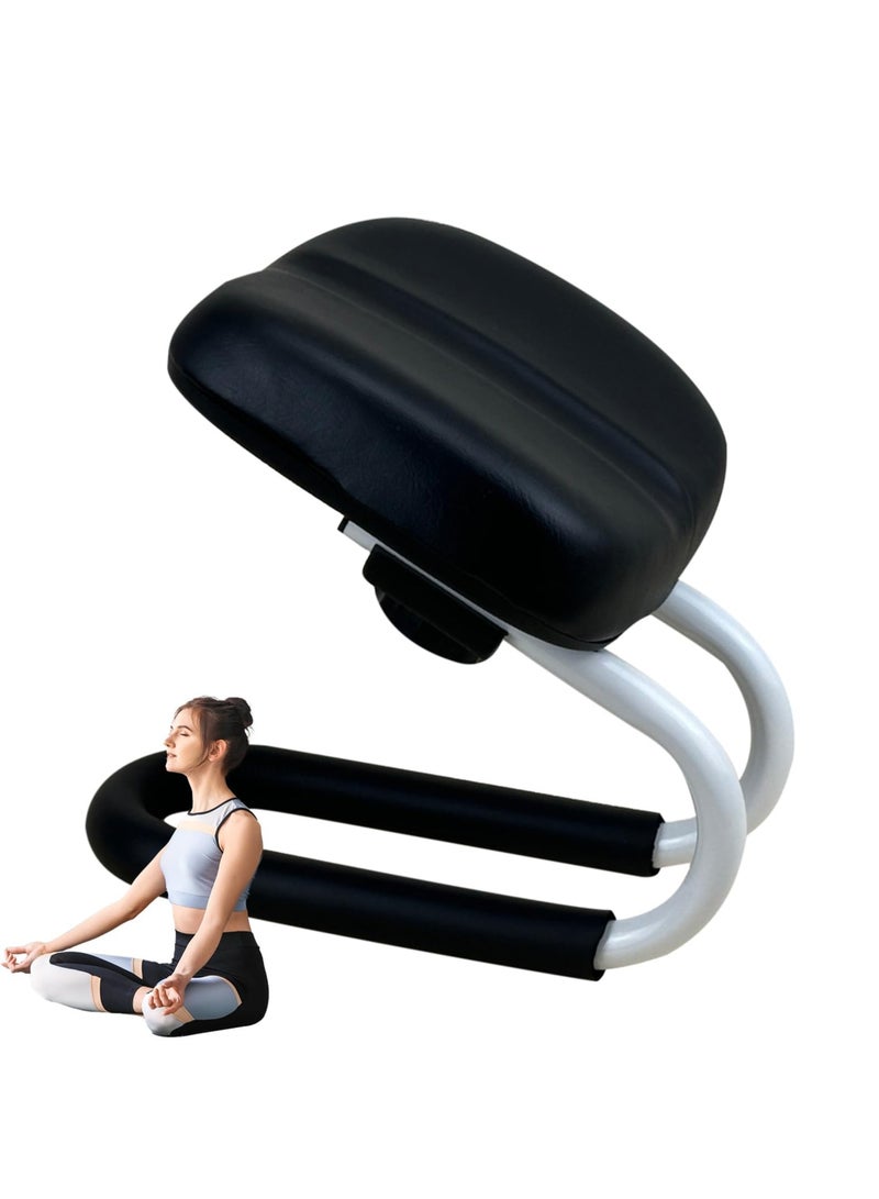 AL RAID Adjustable Prayer Stool – Metal Kneeling Chair with Sponge Cushion | Portable Meditation Bench, Non-Slip Leg Sleeves for Yoga, Portable Chair for Home Yoga Studio - Image 1