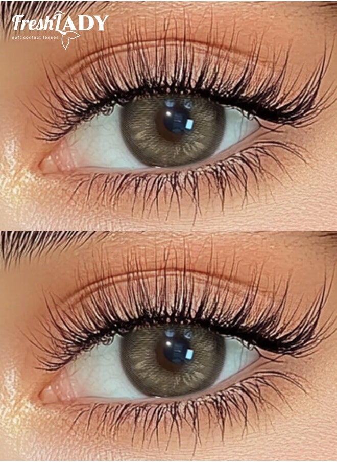 FreshLady Freshlady Swan Brown 14.50mm Colored Contact Lenses 1 Year Disposable for Daily Wear  - Image 2