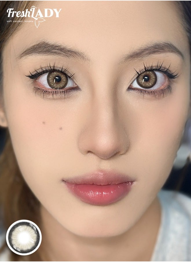 FreshLady Freshlady Swan Brown 14.50mm Colored Contact Lenses 1 Year Disposable for Daily Wear  - Image 4