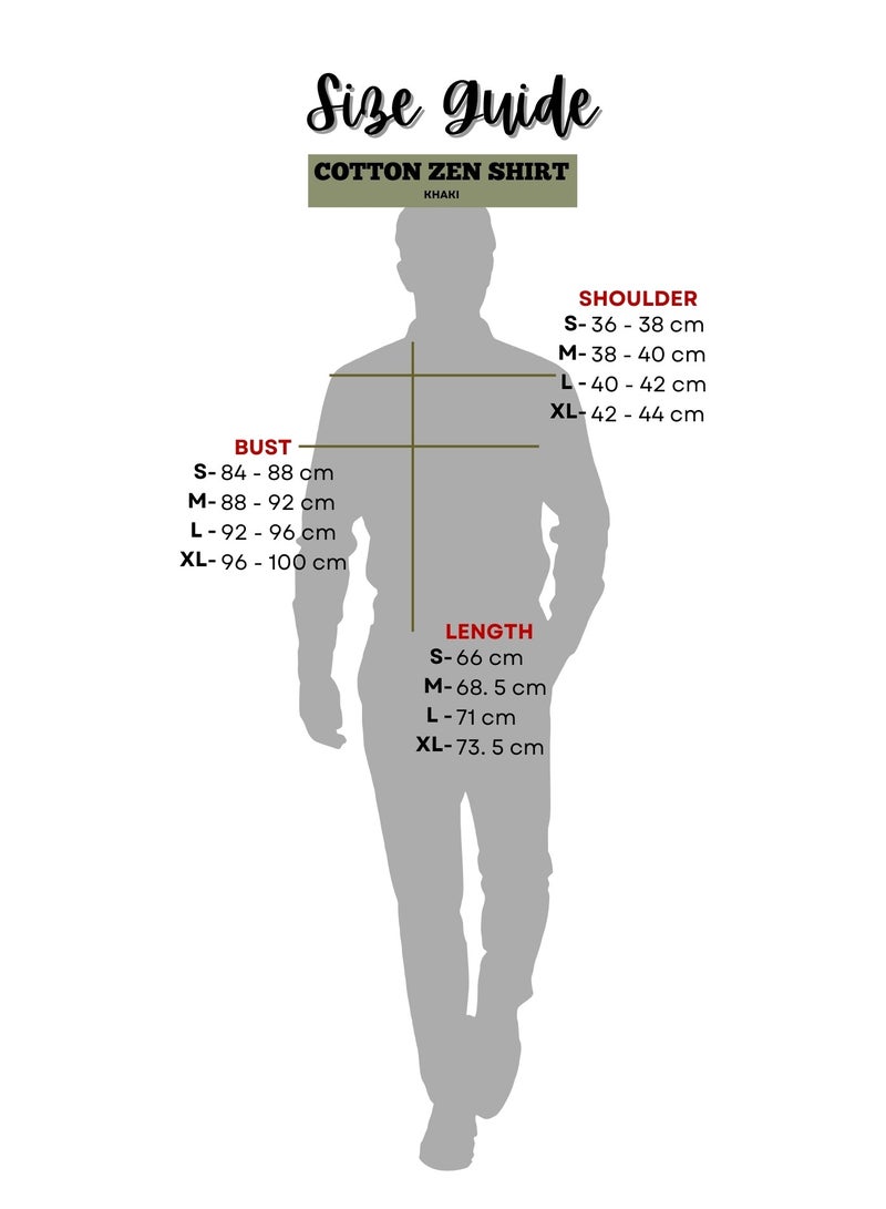 AWESOME STYLE GIFTS COTTON ZEN MEN T-SHIRT OLIVE GREEN  - Image 4