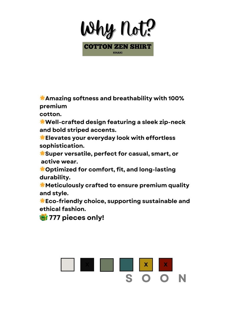 AWESOME STYLE GIFTS COTTON ZEN MEN T-SHIRT OLIVE GREEN  - Image 5