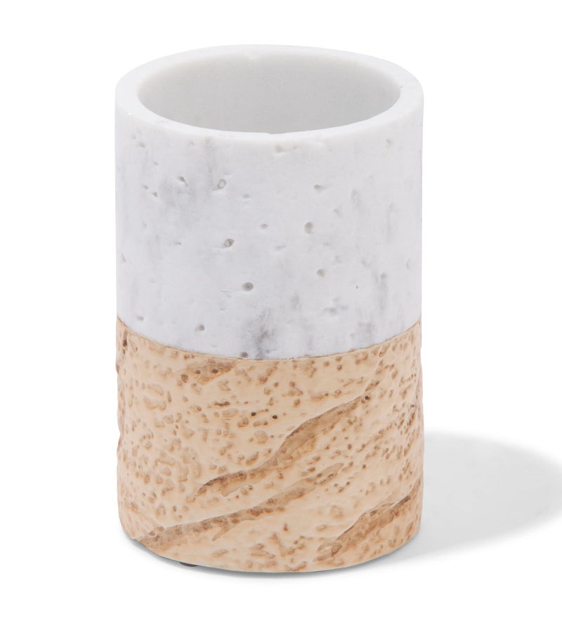 OBSESSIONS Set of 4 Pc Polyresin Bathroom Set, Beige - Image 4