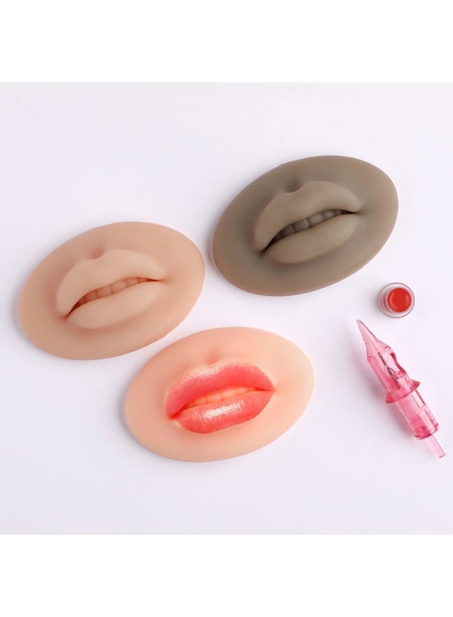 Charme Princesse 3D Practice Silicone Lips Skin Permanent Makeup Practice Lips for Tattooing Artists and Beginners TA536-KIT - Image 4