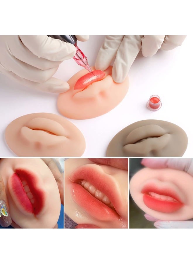 Charme Princesse 3D Practice Silicone Lips Skin Permanent Makeup Practice Lips for Tattooing Artists and Beginners TA536-KIT - Image 1