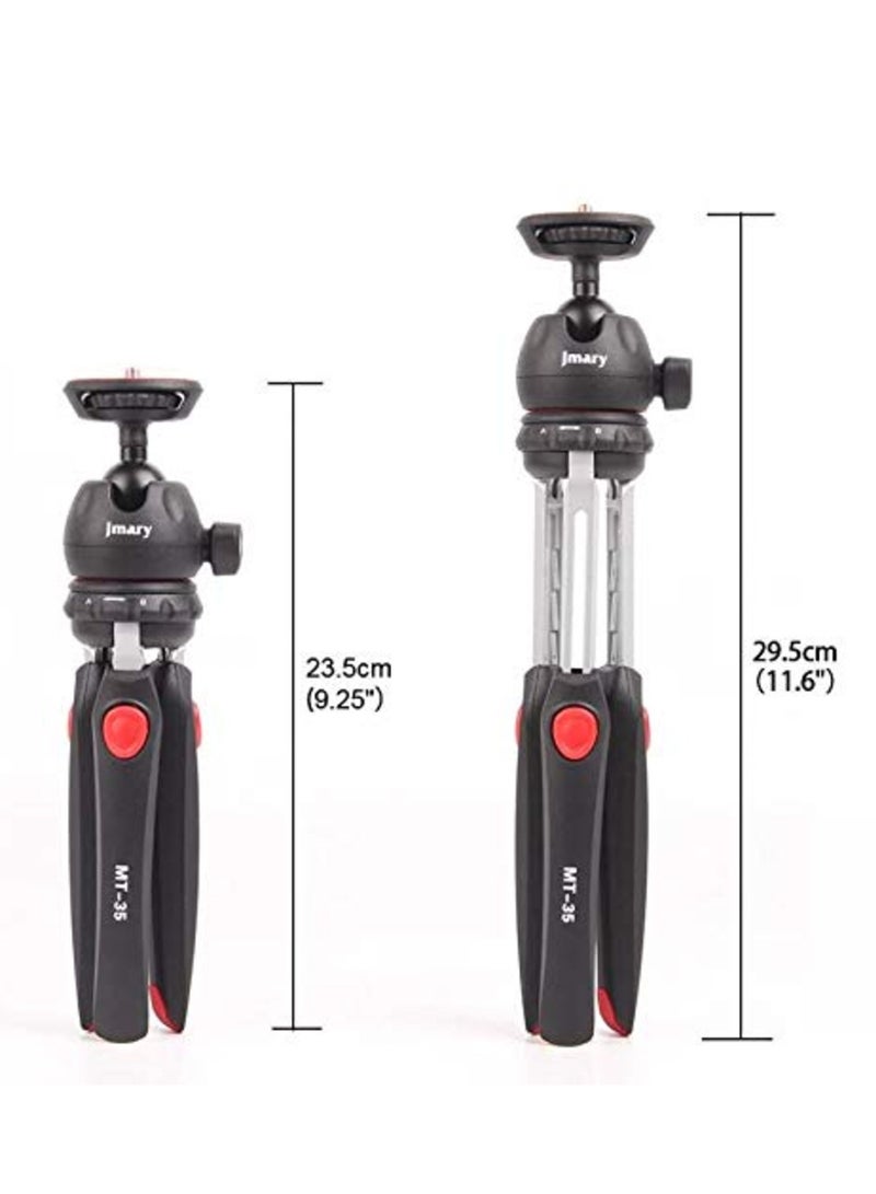 Jmary Jmary MT-35 - Table Top Mini Portable Fold-able Extendable Tripod Stand for Mobile Phones and DSLR & Digital Cameras - Image 4