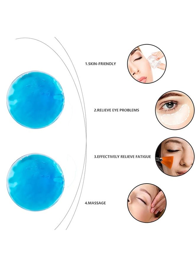 Generic 4 Pcs Ice Gel Eye Pad, Reusable Hot Cold Compress, Round Eye Pack Cooling Gel Eye Pad, for Eye Fatigue, Swelling Relief  - Image 4