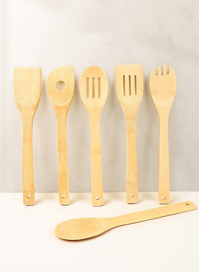 طقم أدوات مطبخ من الخيزران ملعقة للقلي ملعقة للقلي - Image 3