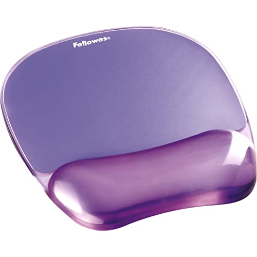 Fellowes Crystals Gel Mouse Pad with Wrist Rest - Purple (91441) - Image 1