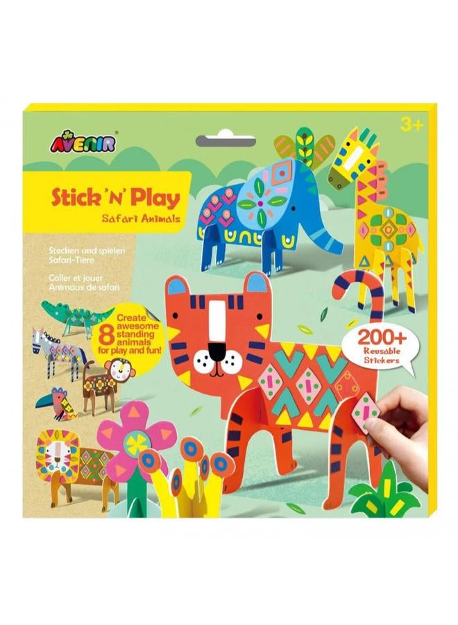 أفينير حيوانات السفاري للعب والتصاق