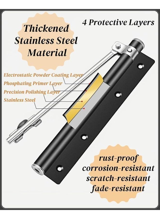 قفل باب اوتوماتيكي ، قفل باب شديد التحمل قابل للتعديل مزود بنابض مع مفتاح الين ومسامير، اغلاق ذاتي للابواب السكنية والتجارية والعواصف والداخلية والستائر - Image 5