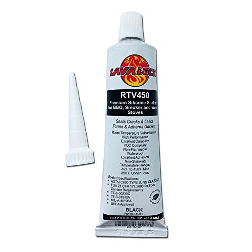LavaLock® Black Food Safe BBQ Adhesive 3 oz Grill Smoker High Temp RTV Silicon - Image 1