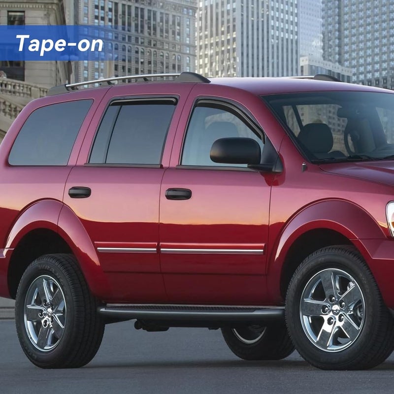 YQAUTEC Window Visors Rain Guards for 2004-2009 Dodge Durango & 2007-2009 Chrysler Aspen - Image 3