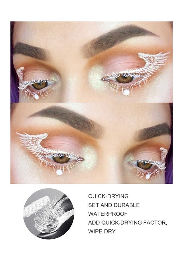 Maxfine - Mascara Volume Lengthening，5D Silk Fiber Mascara with Folding Eyelash Comb Brush,Liquid Colored Mascara Lash Extensions,Waterproof, Sweat-proof, Non-blooming, Long and Multi-color Base#03 - Image 1