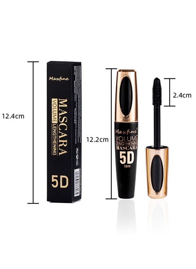 Maxfine - Mascara Volume Lengthening，5D Silk Fiber Mascara with Folding Eyelash Comb Brush,Liquid Colored Mascara Lash Extensions,Waterproof, Sweat-proof, Non-blooming, Long and Multi-color Base#03 - Image 1