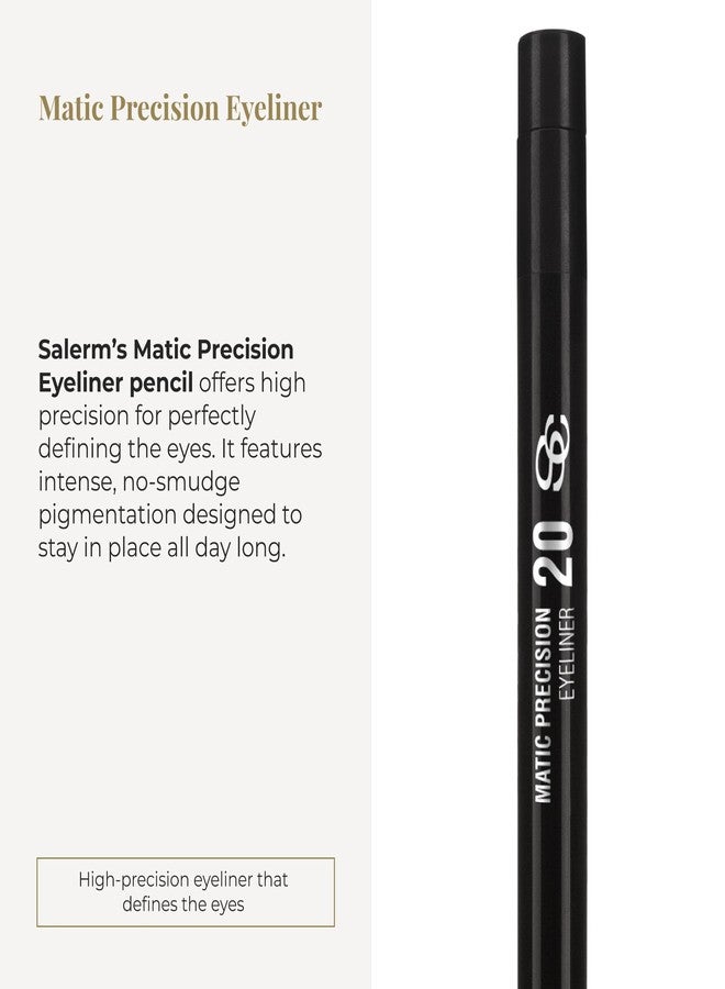 SALERM - Eyeliner Pencil - Matic Precision Eyeliner - Black Color - Intense Pigmentation - Long-Lasting - Creamy Formula - Easy Application - Adjustable Tip - Sharpener Included - Image 2