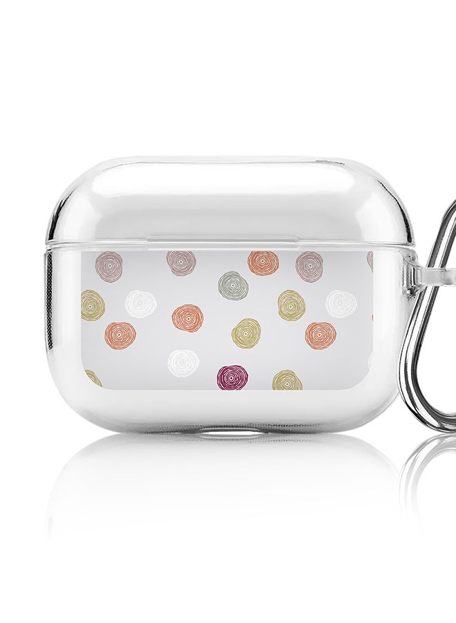 Stylizedd Classic Clear printed Case for Apple AirPods Pro 2nd Generation Thin Transparent Cover [Designed for Apple AirPods Pro 2nd Generation] - Circular Scribbles - Image 1