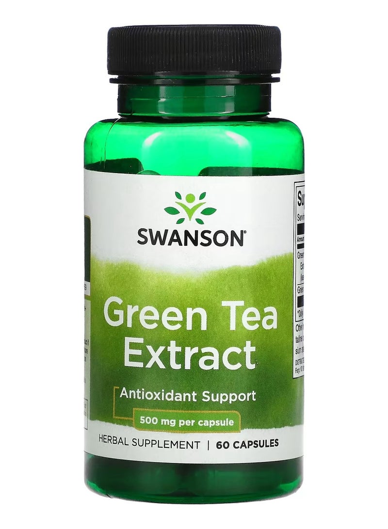 سوانسون مستخلص الشاي الأخضر 500 ملجم 60 كبسولة