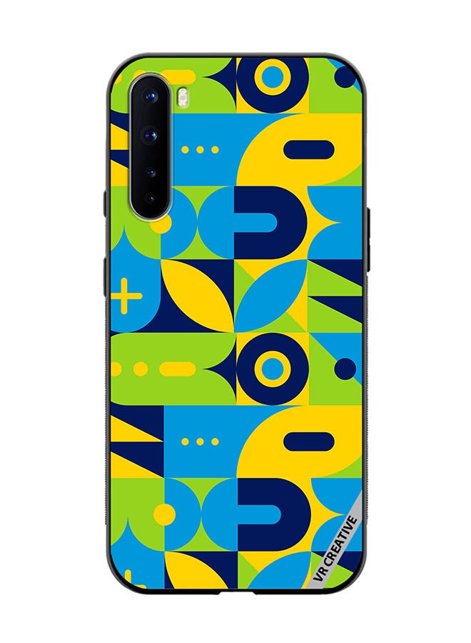 VR CREATIVE Protective Case Cover For OnePlus Nord Geometry Pattern Design Multicolour - Image 1