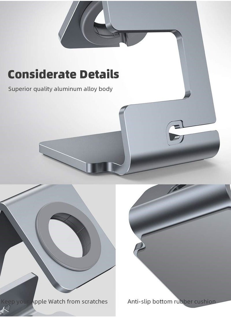 SYOSI - Apple Watch Charging Stand, Charging Dock Station Apple Watch Display Watch Docking Station Universal Compatibility for Apple Watch Series 7/SE 45mm 41mm Series 6/5/4/3/2/1 / 44mm/42mm/40mm/38mm, Gary - Image 1