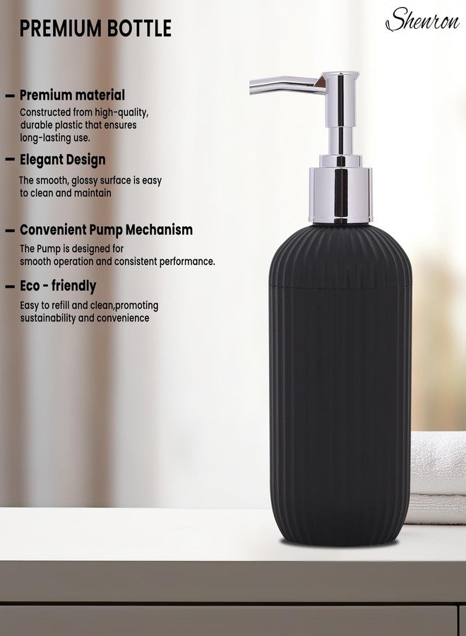 Shenron Liquid Soap Dispenser for Wash Basin & Bathroom, Soap Dispenser with Pump, Countertop Replacement Refill, 250 ML Empty Refillable Dispenser Bottle (Black & White, Set of 2) - Image 4