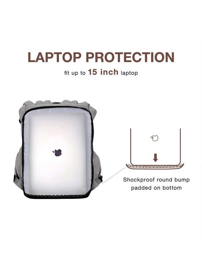 BAGSMART Camera Backpack, BAGSMAR DSLR Camera Bag Backpack, Anti-Theft and Waterproof Camera Backpack for Photographers, Fit up to 15" Laptop with Rain Cover, Grey 