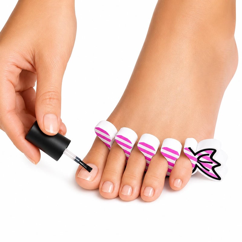 Pedicure Toe Separator - Set of 2 Pieces, Soft Foam Pedicure Spacers with Candy Shape, Comfortable Nail Polish Tool for Neat Manicure and Toenail Care, Assorted Color - Image 3