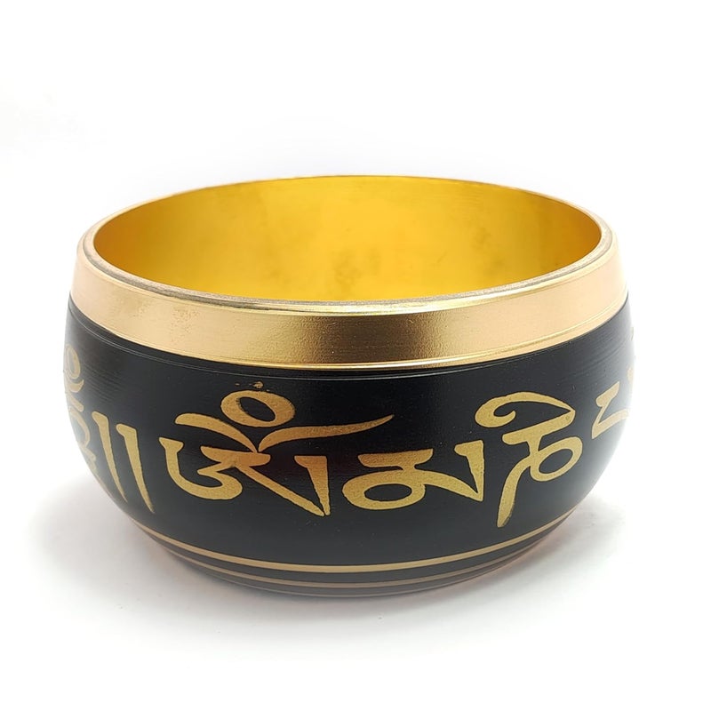 Uv Creation Tibetan Singing Bowl 4" Meditation Bowl With Gautam Buddha Design Material Brass - Image 2