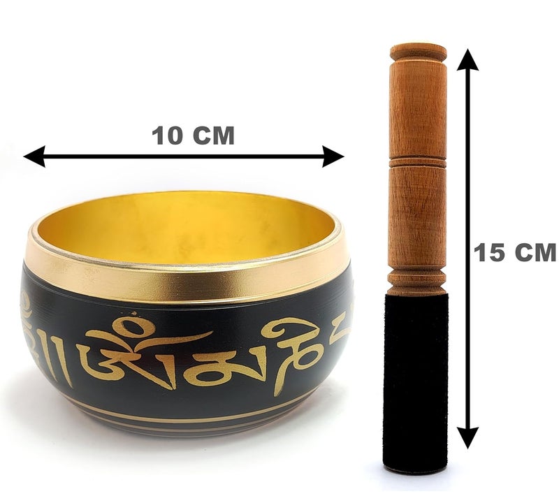 Uv Creation Tibetan Singing Bowl 4" Meditation Bowl With Gautam Buddha Design Material Brass - Image 4