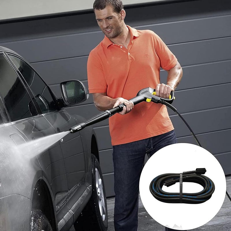 LAXMO Pressure Washer Hose Pipe 15 Meter Upto 2150 Psi Heavy Duty Black Molded Pipe Compatible with Pressure Pump - Image 4