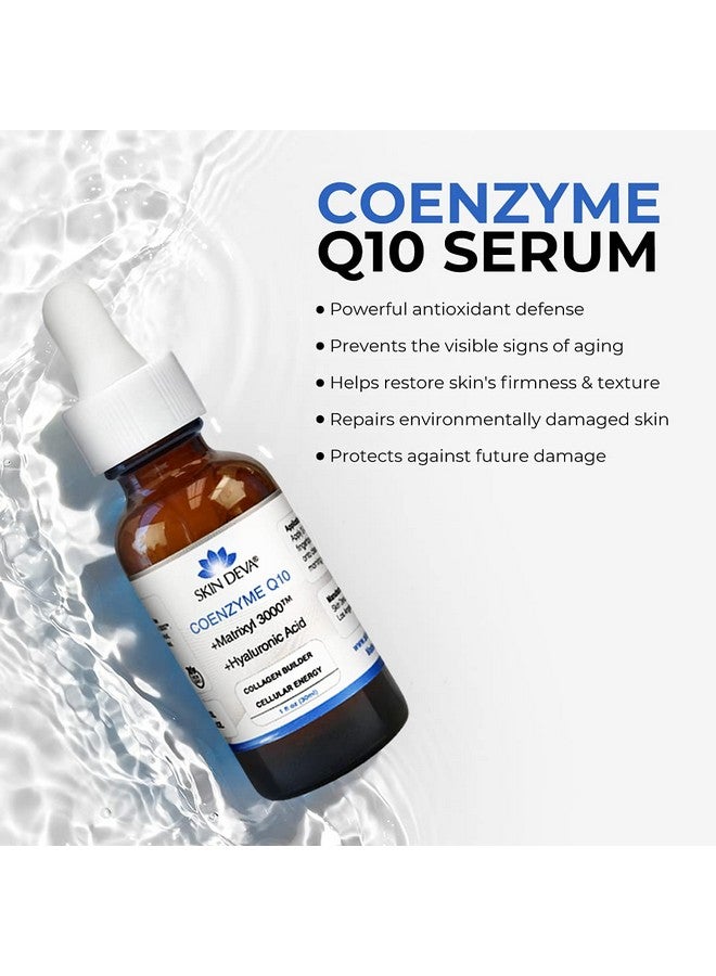 SKIN DEVA 1 Fl Oz Coenzyme Q10 Anti Aging Serum Formula With Matrixyl 3000 And Hyaluronic Acid Serum Facial Serums Anti Wrinkle Serum Which Stimulates Collagen And Elastin Production - Image 2