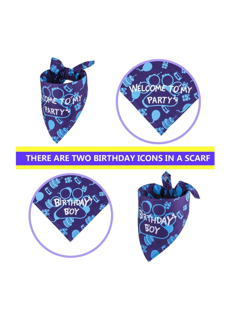 Generic Dog Birthday Bandana Dog Birthday Boy Hat Scarfs Flag Balloon with Cute Doggie Birthday Party Supplies Decorations(11-Piece Set)  - Image 2