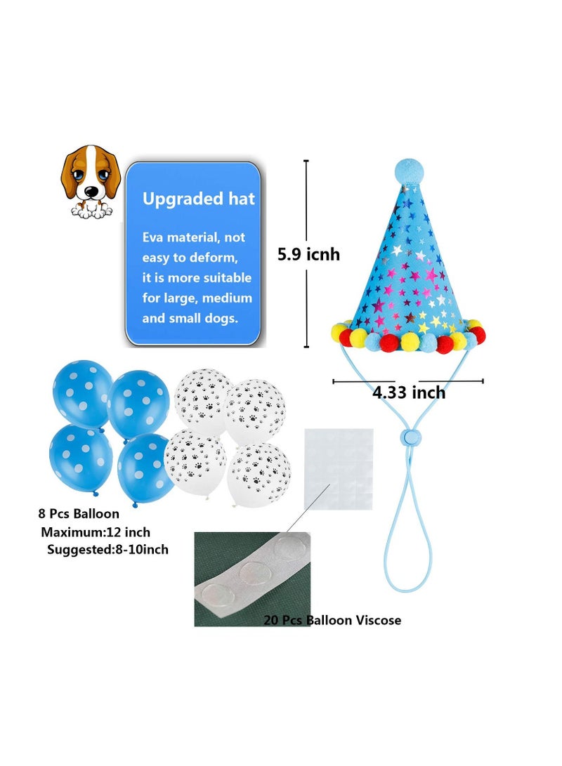 Generic Dog Birthday Bandana Dog Birthday Boy Hat Scarfs Flag Balloon with Cute Doggie Birthday Party Supplies Decorations(11-Piece Set)  - Image 3