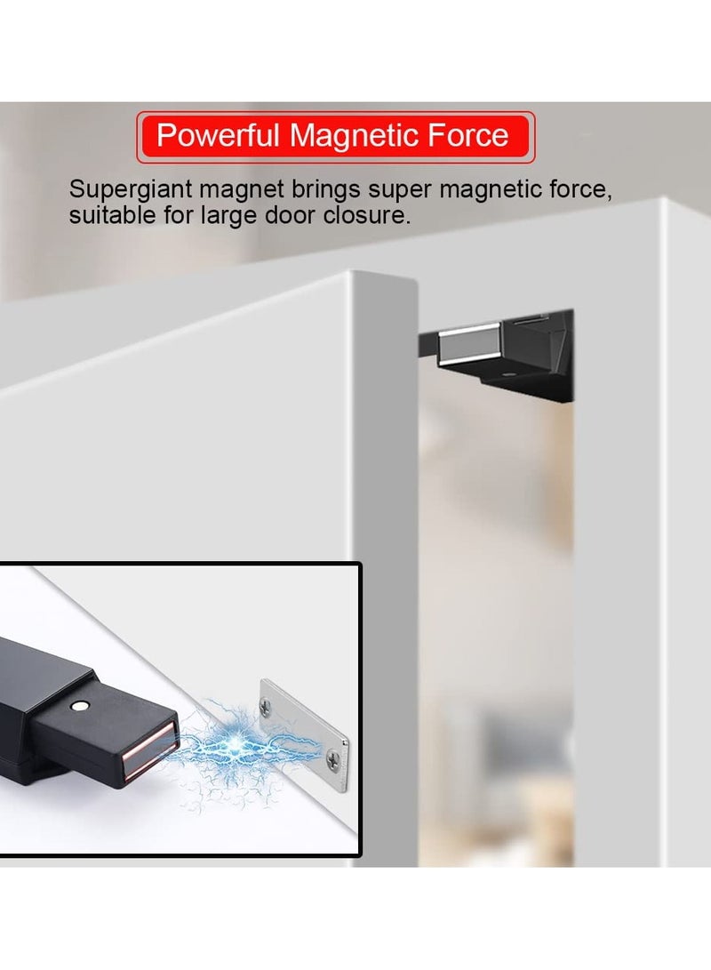 Zikra Heavy Duty Push to Open Door, Latch Cabinet Hardware, 4 Pack Magnetic Push Latch & Lock for Hidden Door Touch Latch and Catch,  Drawer Magnet Push Release Tip on Closet Strong Pop Out (Black) - Image 5