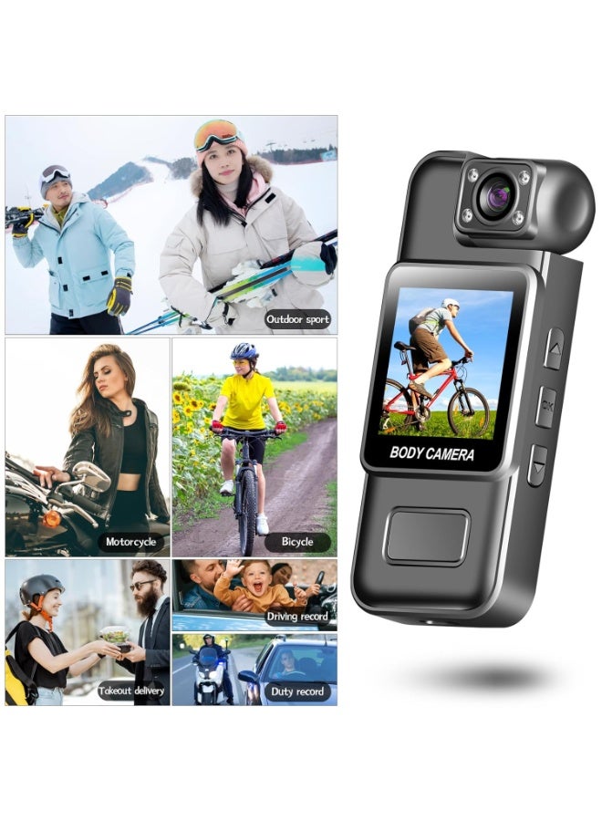 Mini Body Camera 1080P HD Wearable Video Recorder with Night Vision, Motion Detection, Loop Recording, Portable Security Camera , Delivery Riders, Cycling, Travel & Home Security - Image 3