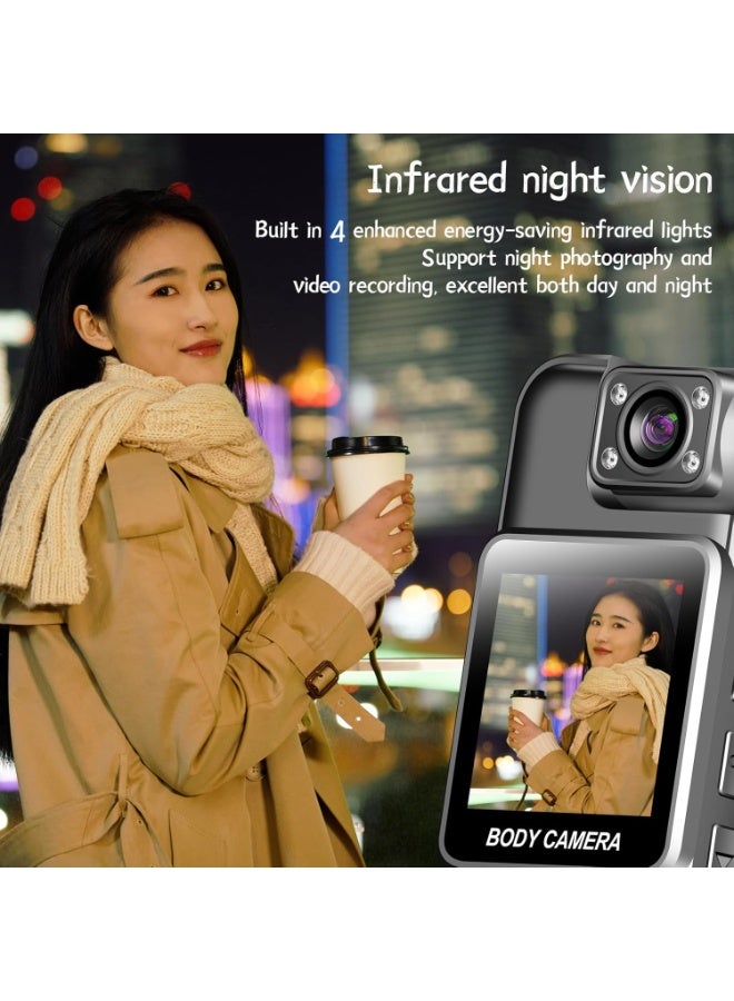 Mini Body Camera 1080P HD Wearable Video Recorder with Night Vision, Motion Detection, Loop Recording, Portable Security Camera , Delivery Riders, Cycling, Travel & Home Security - Image 4