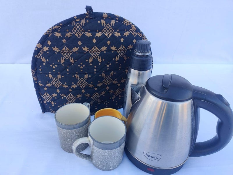 Malan Bai Mandala Tea Cozy Cover Hand Block Winter Tea Cozy Cotton Tea Kettle Warmer Pot Cover Hot Coffee Cover Handamde Kitchen Décor Brand: Malan Bai - Image 2