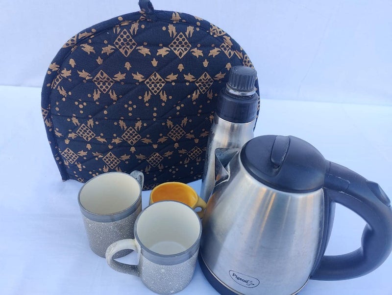 Malan Bai Mandala Tea Cozy Cover Hand Block Winter Tea Cozy Cotton Tea Kettle Warmer Pot Cover Hot Coffee Cover Handamde Kitchen Décor Brand: Malan Bai - Image 1