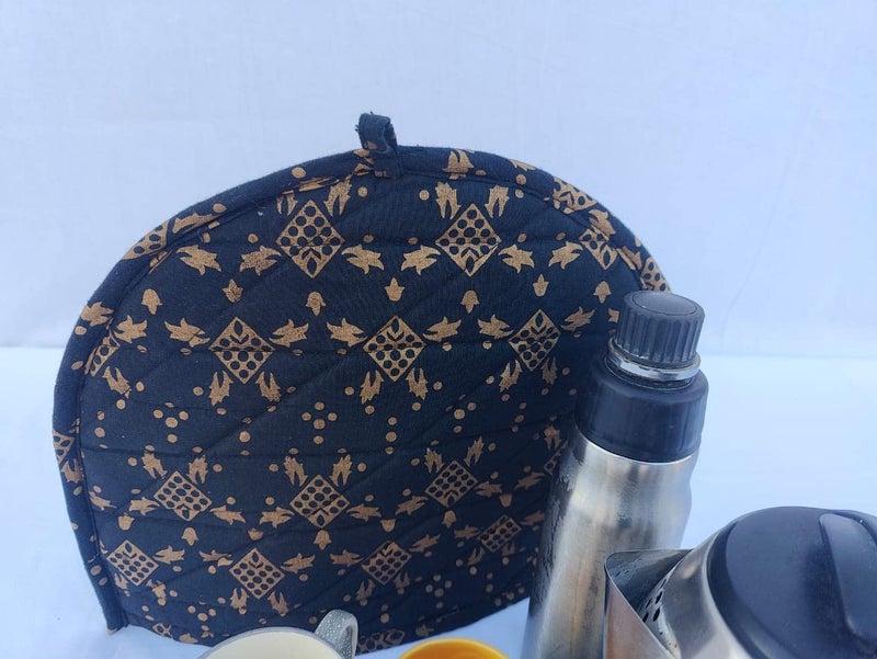 Malan Bai Mandala Tea Cozy Cover Hand Block Winter Tea Cozy Cotton Tea Kettle Warmer Pot Cover Hot Coffee Cover Handamde Kitchen Décor Brand: Malan Bai - Image 4